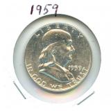 1959 Franklin Silver Half Dollar