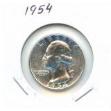 1954 Silver Washington Quarter