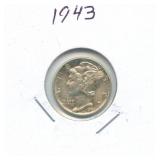 1943 Mercury Silver Dime