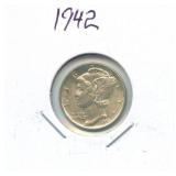 1942-D Mercury Silver Dime