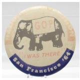 Large 3-1/2" Vintage 1964 GOP Republican National