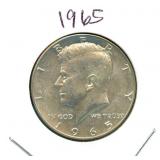 1965 Kennedy Silver Half Dollar - 40% Silver