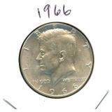 1966 Kennedy Silver Half Dollar - 40% Silver