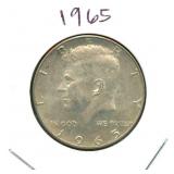 1965 Kennedy Silver Half Dollar - 40% Silver