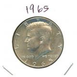 1965 Kennedy Silver Half Dollar - 40% Silver