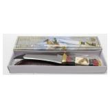 Chipaway Eagle Feather Bowie Knife in Box