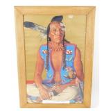 * Large Old Clears Up Blackfeet Brave Print -