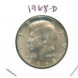1968-D Kennedy Silver Half Dollar - 40% Silver