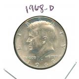 1968-D Kennedy Silver Half Dollar - 40% Silver