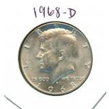 1968-D Kennedy Silver Half Dollar - 40% Silver
