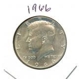 1966 Kennedy Silver Half Dollar - 40% Silver