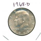 1968-D Kennedy Silver Half Dollar - 40% Silver