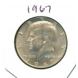 1967 Kennedy Silver Half Dollar - 40% Silver