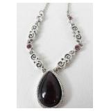 Necklace with Purple Gems