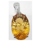 925 Pendant with Large Gem