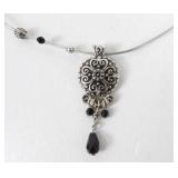 Necklace with Black Gems
