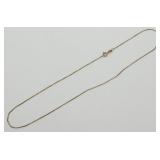 Vintage Sterling Silver Box Chain Necklace Italy