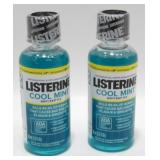 2 Sealed Listerine Cool Mint Travel Bottles - 3.2