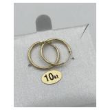 10k Yellow Gold Earrings - These Hoop Earrings 10k Yellow Gold Earrings - These Hoop Earrings