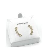 Gold-Plated Silver Cubic Zirconia Ear Climber