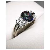 Silver Rainbow Topaz Cubic Zirconia (3.66 g) Silver Rainbow Topaz Cubic Zirconia (3.66 g)