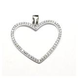 Silver Cubic Zirconia Pendant, MSRP $80