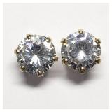 10k and 14k Yellow Gold Cubic Zirconia (5 mm) 10k and 14k Yellow Gold Cubic Zirconia (5 mm)
