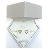 14k Yellow Gold Heart Shaped Earrings, MSRP $200