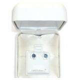 10k Yellow Gold 2 Sapphire (0.66 ct) Earrings, 10k Yellow Gold 2 Sapphire (0.66 ct) Earrings,
