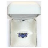 10k White Gold Tanzanite (3.1 ct) Ring, MSRP