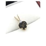 10k Yellow Gold Smokey Quartz (0.77 ct) White