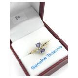 14k Yellow Gold Tanzanite (0.4 ct) & Diamond (0.06 14k Yellow Gold Tanzanite (0.4 ct) & Diamond (0.06