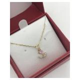 10k Yellow Gold Cubic Zirconia (0.42 ct) Pendant,