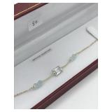 14k White Gold Aquamarine (4.5 ct) Bracelet