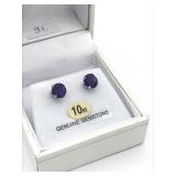 10k White Gold Amethyst (0.4 ct) Stud Earrings 10k White Gold Amethyst (0.4 ct) Stud Earrings
