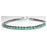 Silver Natural Emeralds (4.1 ct) (Weight: 9.95 g) Silver Natural Emeralds (4.1 ct) (Weight: 9.95 g)