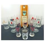 ** Lot of Mixed Beer Glasses