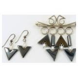 Sterling Silver, Hematite and Fresh Water Pearl Sterling Silver, Hematite and Fresh Water Pearl