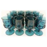 * Vintage Lot of 12 Blue Kinds Crown Water * Vintage Lot of 12 Blue Kinds Crown Water