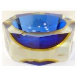 Art Glass Octagonal Ashtray - Measures 5-3/4"