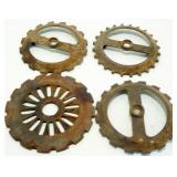 4 Steel Seed Planter Wheels