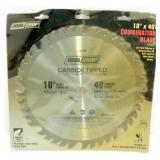 Tool Shop 10" x 40T Combination Blade - NIP Tool Shop 10" x 40T Combination Blade - NIP