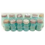 ** 12 Perfect Mason Ball Jars - 6 Small, 6 Big ** 12 Perfect Mason Ball Jars - 6 Small, 6 Big