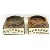 Two Wooden Andeker of America Beer Bar Glass