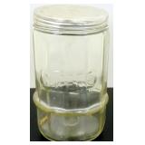 * Vintage Embossed Coffee Glass Container with