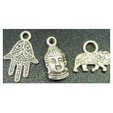 Hamsa, Elephant, Buddha Charms Hamsa, Elephant, Buddha Charms