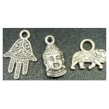 Hamsa, Elephant, Buddha Charms