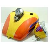 * Vintage Harley Davidson Gas Tank & Headlight - * Vintage Harley Davidson Gas Tank & Headlight -