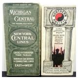 (2) 1905 Railroad Timetable/Map Brochures (2) 1905 Railroad Timetable/Map Brochures