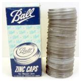 12 Ball Jar Zinc Lids - Unused in Original Box